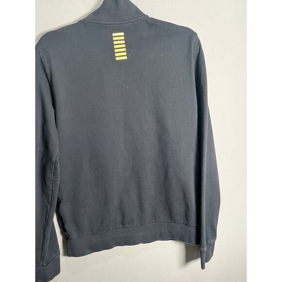 Emporio Armani EA7 Full ZIP SWEATSHIRT Black Sz S Comfort Casual Jacket Mens - Picture 12 of 16